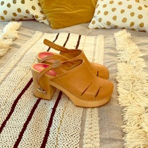 Swedish Hasbeens slingback clog size 40